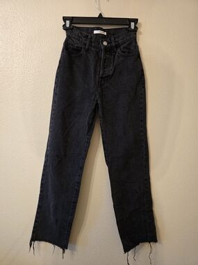 PacSun High-Waist Black Straight Leg Jeans